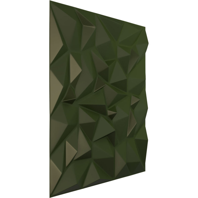 L 19 5/8 po x H 19 5/8 po Leto EnduraWall Panneau mural décoratif 3D, UltraCover Satin Canyon vert (couvre 2,67 pieds carrés)