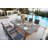 Elementi Home Seine 95" Rectangular Space Grey Concrete Dining Table for Indoor and Outdoor Use