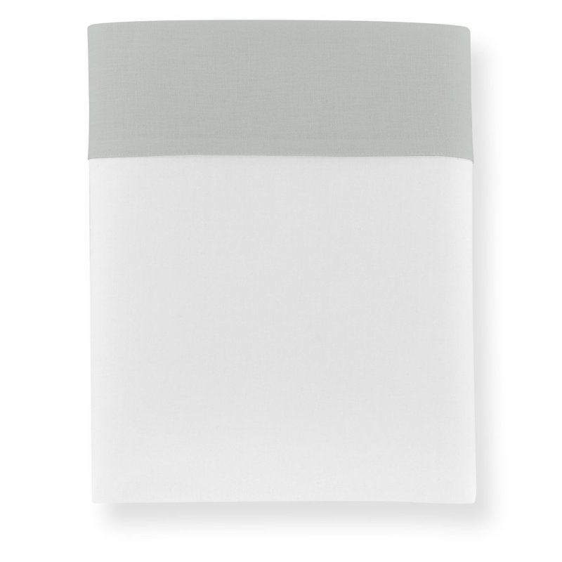 Mandalay Linen Cuff Flat Sheet, Mist, Twin Flat Sheet