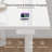 63" L-Shaped Adjustable Height Glass Standing Desk, Wireless Charging and Smart Storage-1372434404