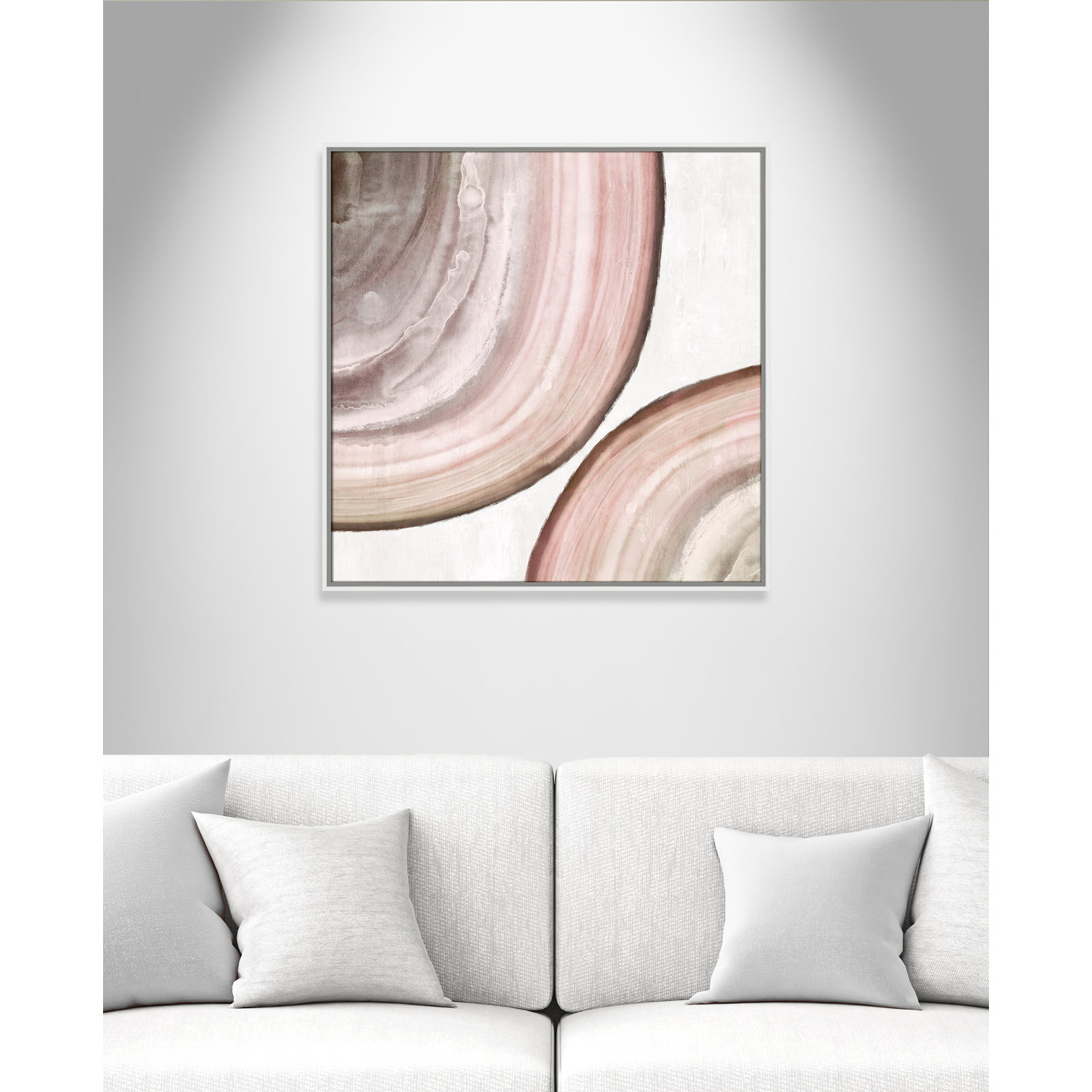 Endless Blush by Eva Watts - Painting Print, White Framed Canvas, 31.5" H x 31.5" W x 2" D