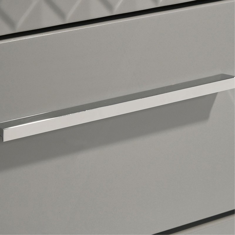Table de chevet 2 tiroirs Pierce Grey, Gris