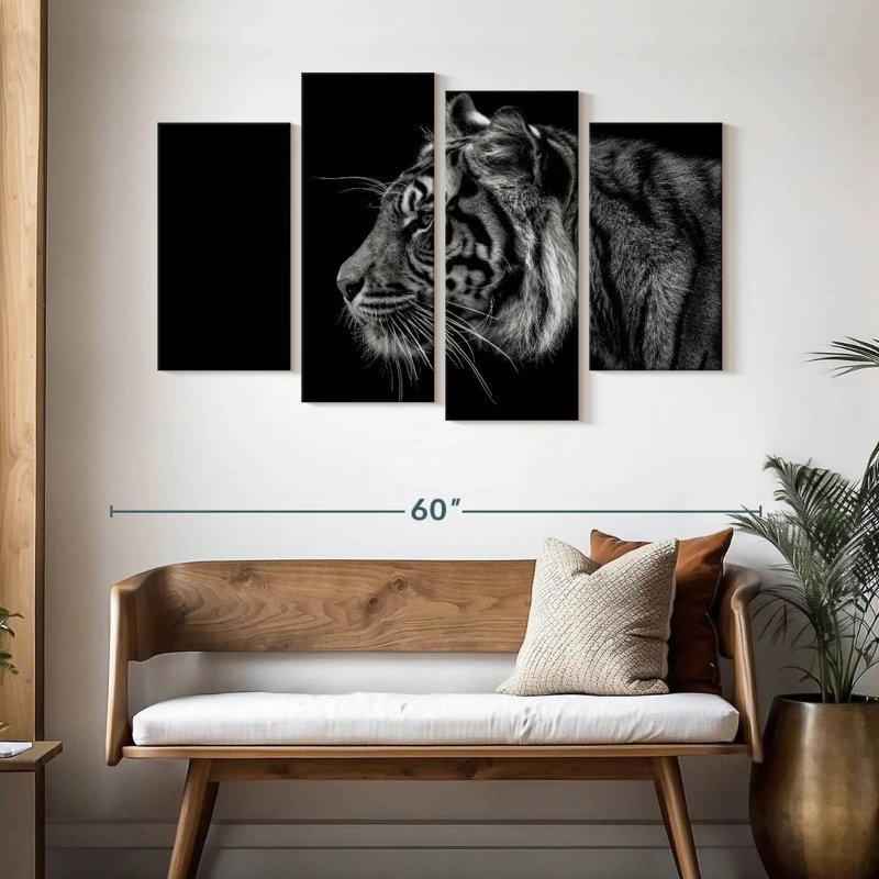 Brampt Tiger Profile, 32" H x 52" W
