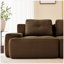 Set of 2 Double-Seat Sofas, Corduroy Upholstered Sofa Set with Tufted Design, No Assembly Required for Living Room Apartment Studio, Camel-130150043