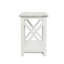 Table de bout carrée en marbre blanc de Carrare de 15,8 po Elena