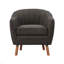 Chaise d'appoint Mid-Century moderne en chenille 1pc-152567260