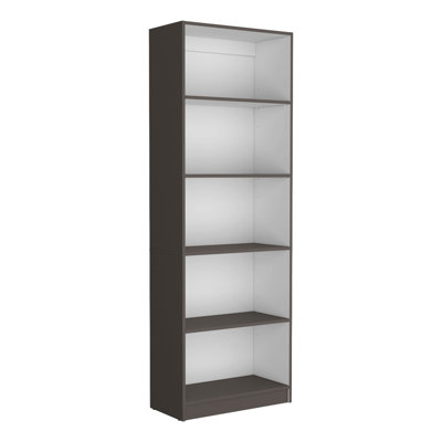 Bibliothèque pour la maison avec quatre présentoirs modernes pour livres et décor de maison ou de bureau