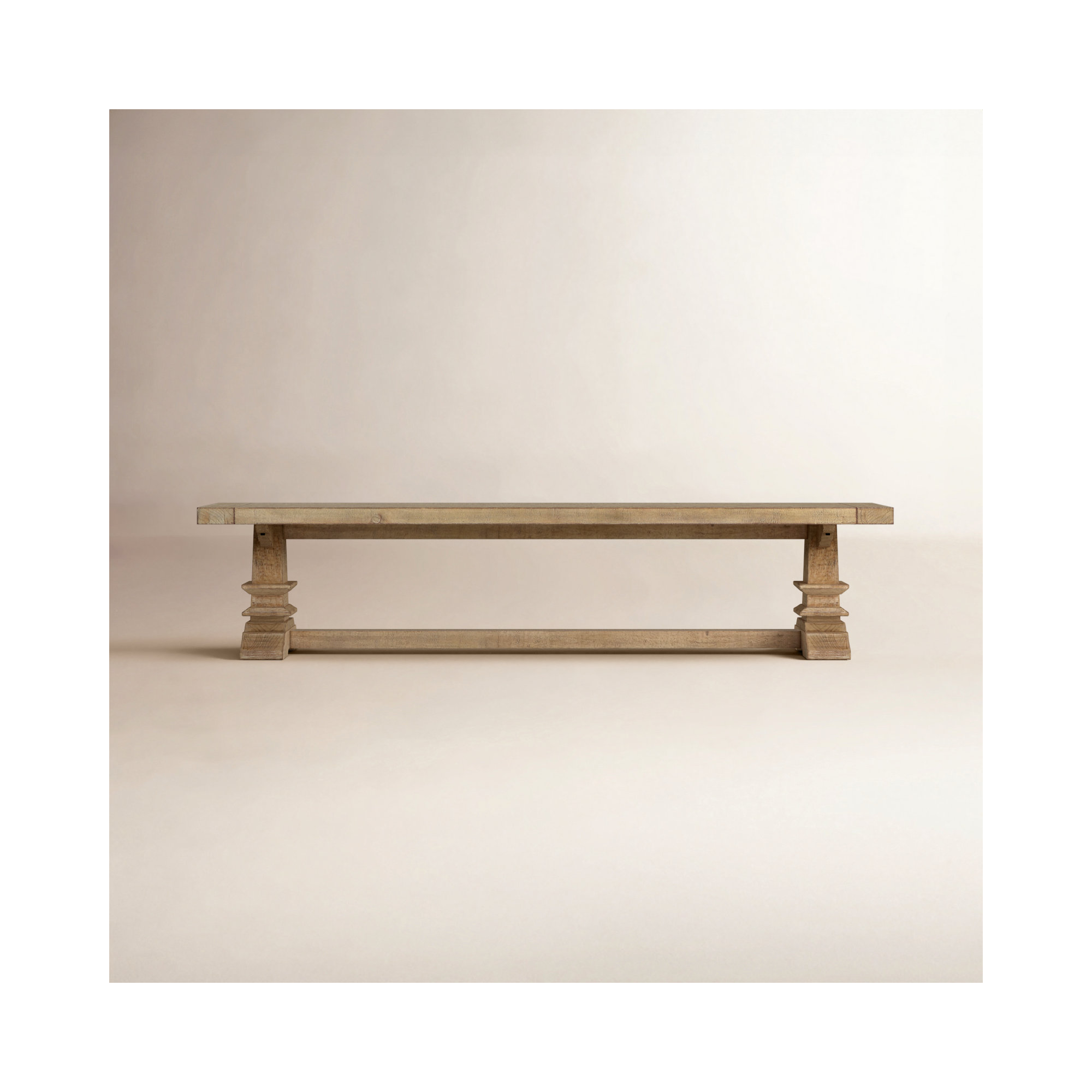 Vienna Reclaimed Pine Wood Dining Bench, 18"H x 82"W x 16"D