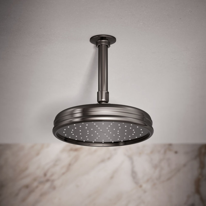 Traditional 8" 2.5 GPM Rain Shower Head, Vibrant Titanium