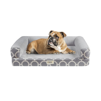 Harper Orthopedic Cushioned Plush Pet Bed