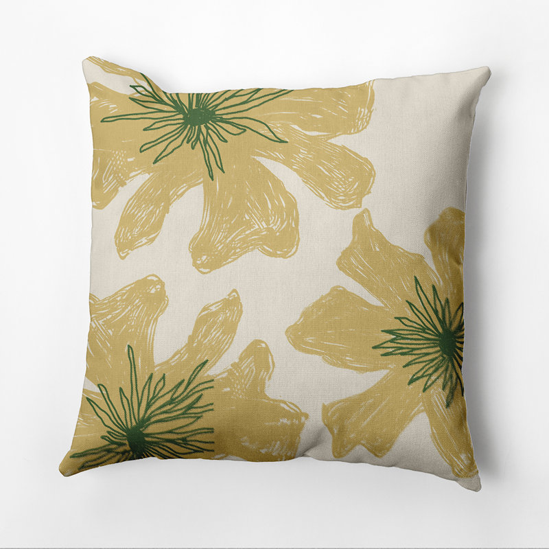 Reversible Thow Pillow, Bisque / Emperor, 18" H x 18" W, Square
