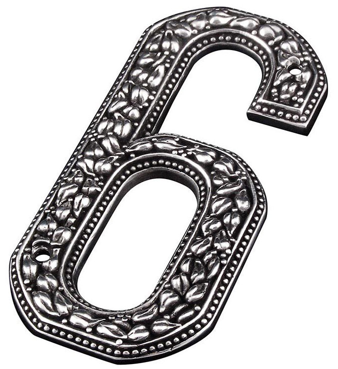 5 po. Numéro de maison San Michele, Cuivre antique, 6
