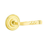 Santa Fe Flat Privacy (Bed & Bath) Door Lever with Round Rosette
