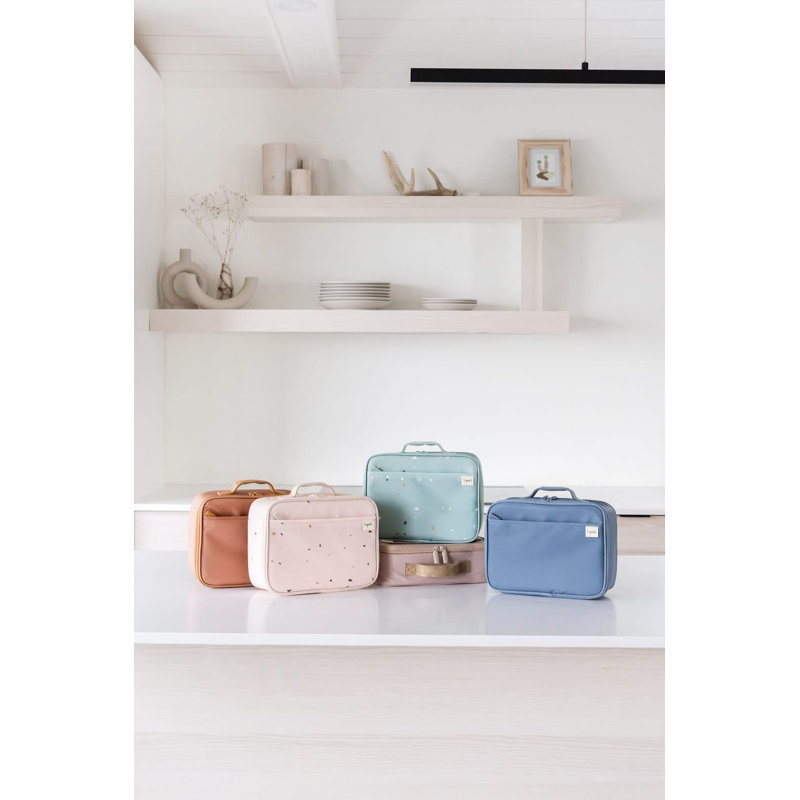 3 Sprouts - Sac d'école en tissu recyclé pour enfants, Bleu