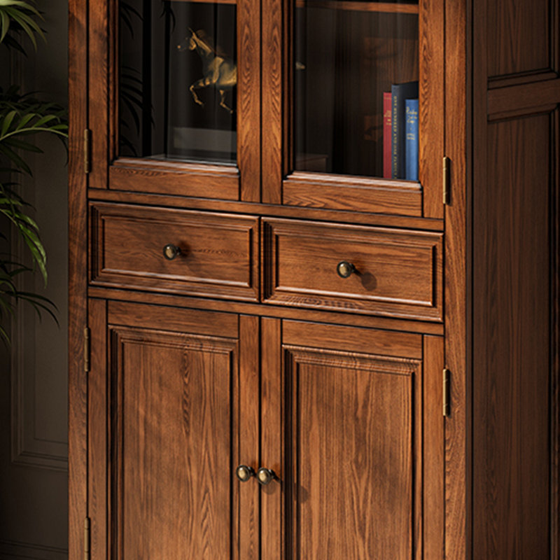 Bibliothèque de rangement de style américain, Brun