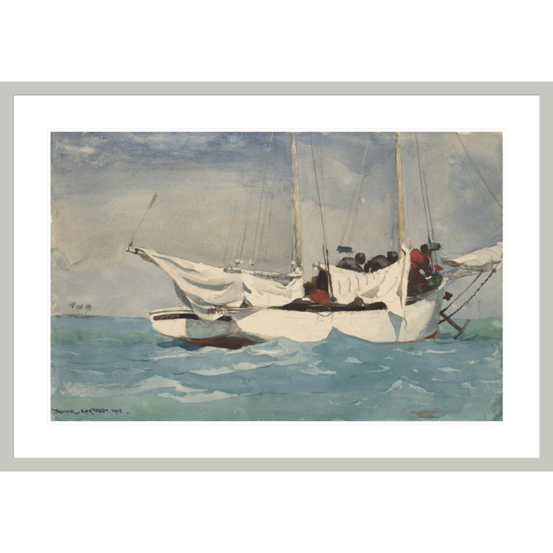 «Key West Hahage Anchor» par Winslow Homer, impression giclée sur cadre, 29,26 po H x 41,5 po L