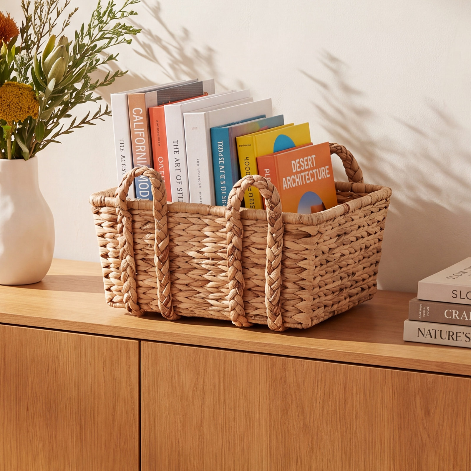 Garfield Wicker Basket With Handles 1