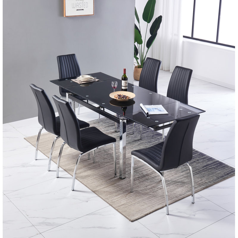 Harlingen Dining Set, Black 