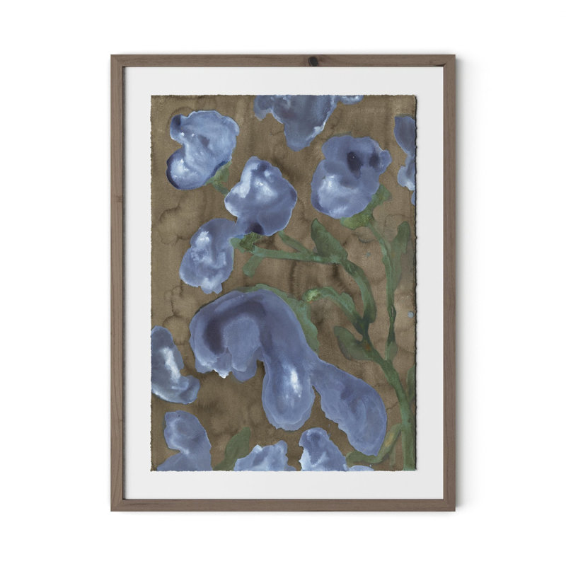 Violet Femmes Painting by Molly Franken, 40" H x 30" W, Dark Brown