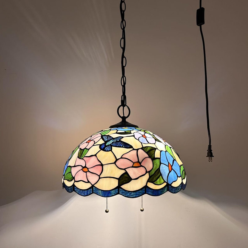 Luminaire suspendu bronze à 2 lumières Brocadero