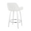 Ensemble de tabourets pivotants contemporains avec repose-pieds chromé-129455899