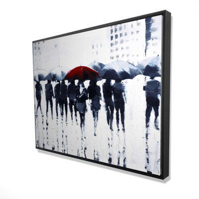 " Silhouettes Walking In The Rain "