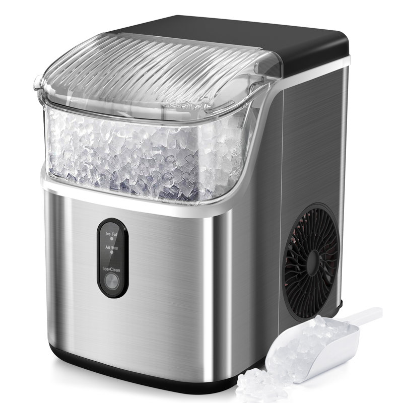 Antarctic Star 34 Lb. Daily Production Nugget Clear Ice Portable Ice Maker, Stainless Steel