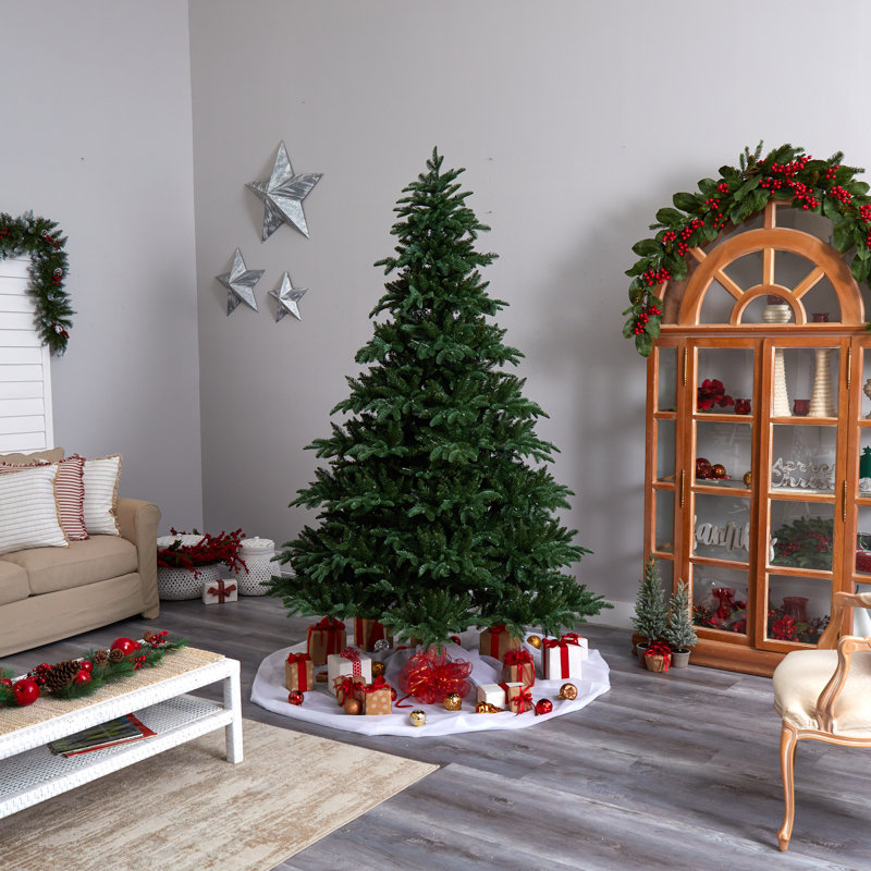 Lighted Artificial Spruce Christmas Tree, 8' H