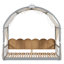 Lit simple allongé avec toit arqué et bande lumineuse-885720652