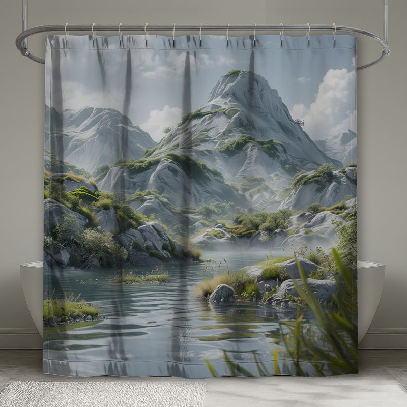 Rideaux de douche Mountain River, L 70 po x H 72 po