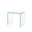 Petite table d'appoint et de bout en verre transparent