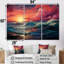 Rainbow Beach Sunset I - océan, ensemble d'art sur toile-107765787-107765790