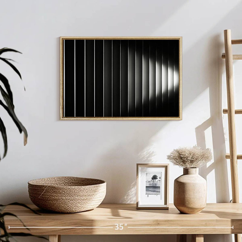 Bublitz Blinds, Floating Frame Natural Wood, 19" X 13"