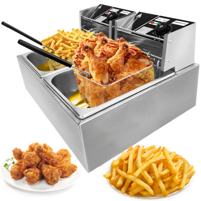 EVGTTI 12L Commercial Deep Fryer with 2 Baskets