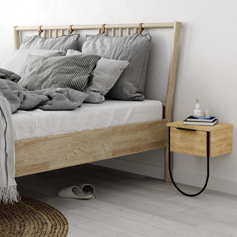 Yandi 12.96'' W Nightstand, Oak