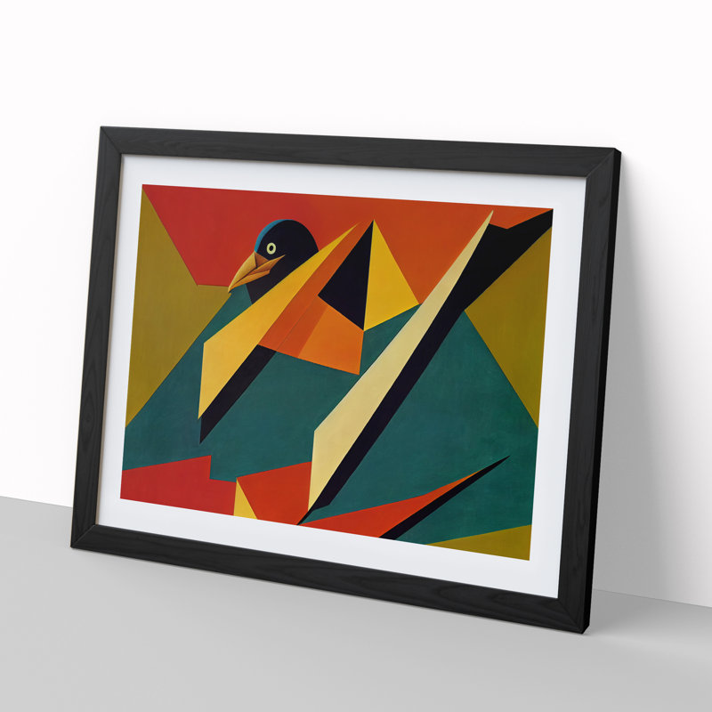 Abstract Eagle Bird Vol.3 - Framed Print, Black, 46cm H x 64cm W x 2cm D