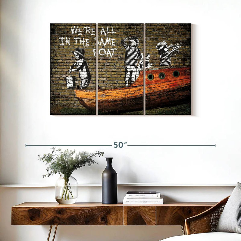 We're All In The Same Boat, 24" H x 38" W