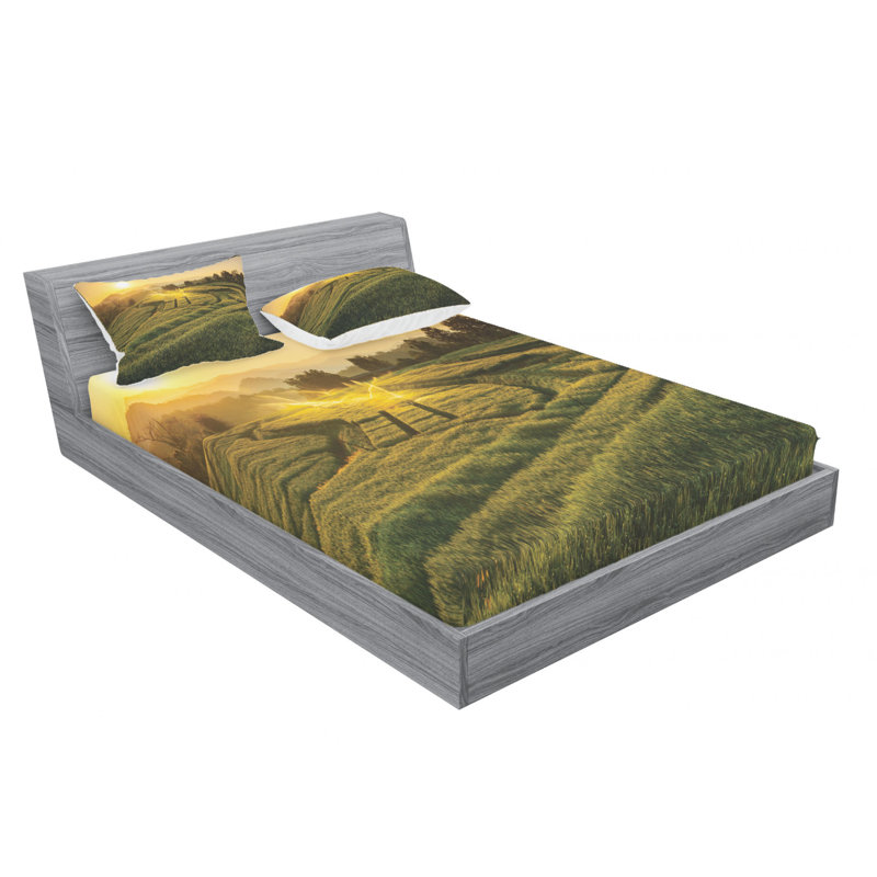 Microfiber Sheet Set, Queen Sheet Set with Fitted Sheet