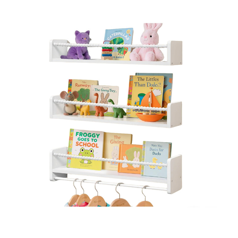 Solid Wood Wall Organizer with Chalkboard