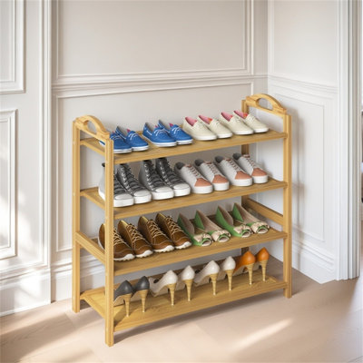 Range-chaussures en bambou, armoire à chaussures 4ème plancher, range-chaussures d'entrée