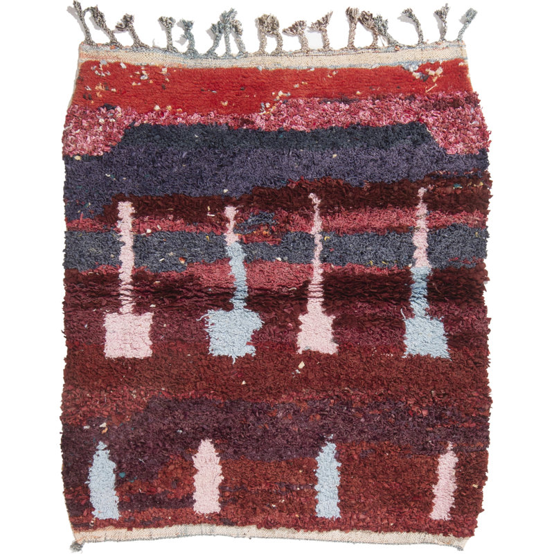 Wool Area Rug in Red
