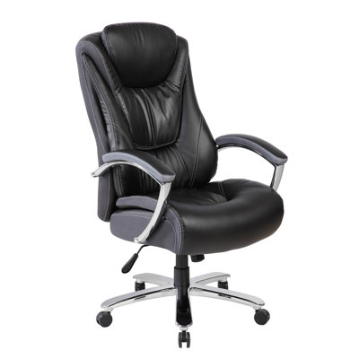 Fauteuil de bureau ergonomique surdimensionné Prestige avec accoudoirs rembourrés et soutien lombaire