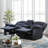 Emryn 71.7'' Wide Modern and Overstuffed Breathable Vegan Leather Manual Reclining Loveseat Sofa with Cup Holder and Storage-101751581