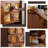 29.33"Solid Wood Boxwood brown Sideboard