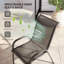 Ensemble de 4 chaises de jardin d'extérieur empilables, noires-1038377566