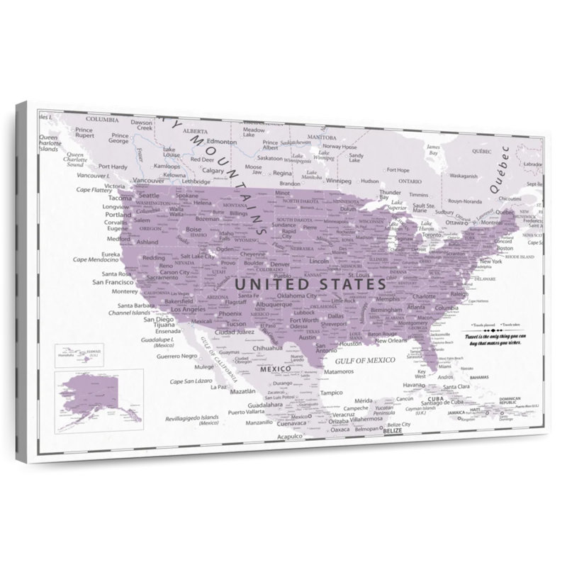 Pin's personnalisable mauve États-Unis Ameere, H 32 po x l 48 po, Oui