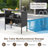 Wicker Bar Set with 4 Stools & Outdoor Bar Table-1281852467