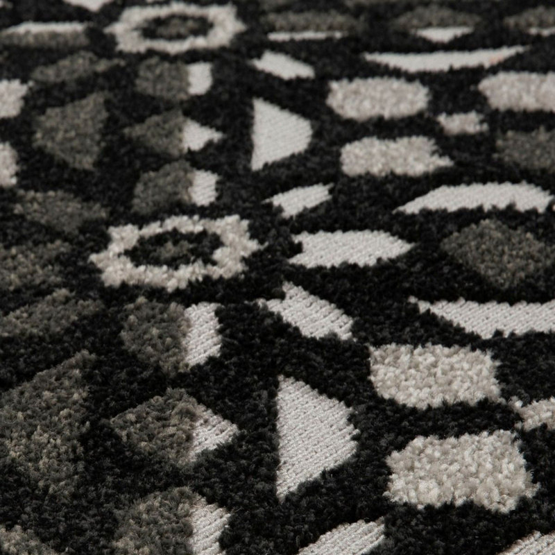 Eleada Rectangle Geometric Flokati Indoor / Outdoor, Rectangle 200 x 285cm