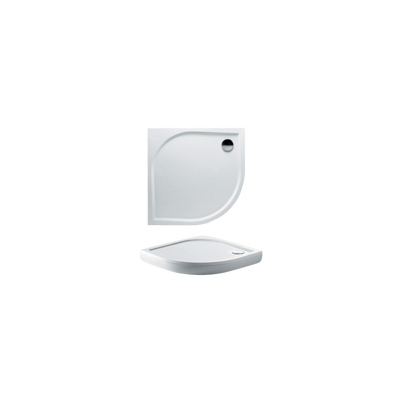 Plastic Shower Tray – White, 3cm H x 80cm W x 80cm D