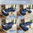 143"W U‑Shaped Sectional Sofa With Ottoman, Cup Holders & USB Ports, Corduroy Cloud Couch Sectional Couch-845197766
